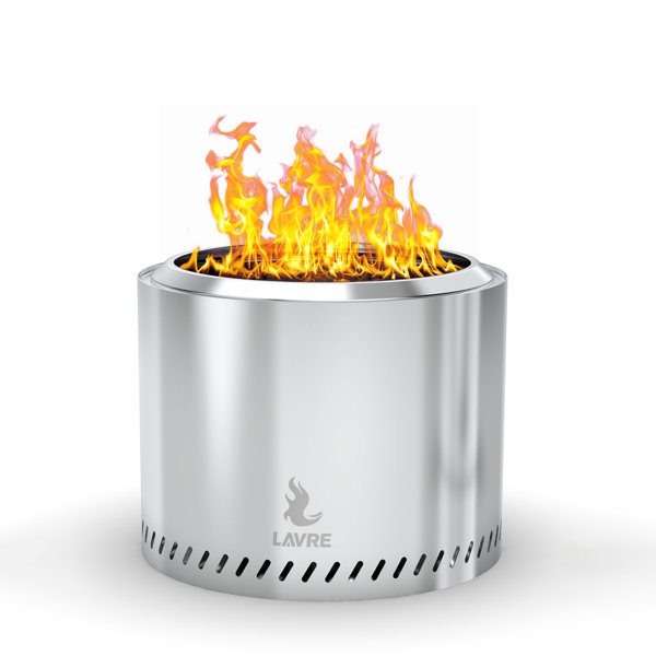LAVRE Stainless Steel Portable Low Smoke Fire Pit, Outdoor Wood Burning